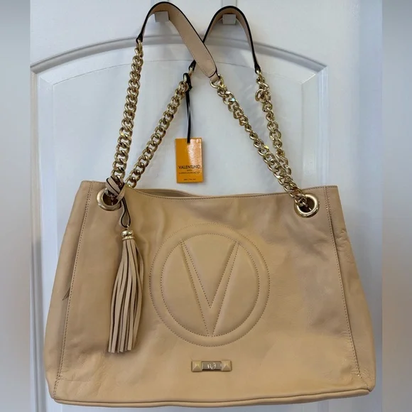 NWT Valentino by Mario Valentino Verra Signature Leather Tote Bag - Picture 4 of 13